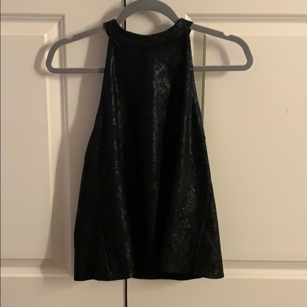 Halter neck snake skin top